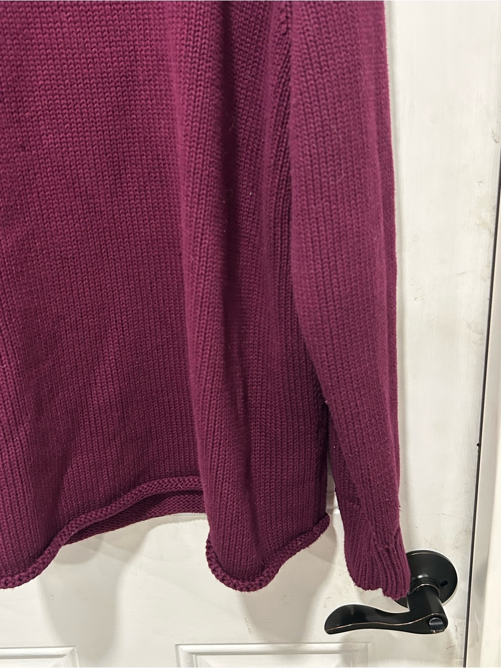 J.Crew Mens Heritage Cotton Rollneck Sweater XL Maroon Burgundy BJ511 FA23 - Picture 3 of 12